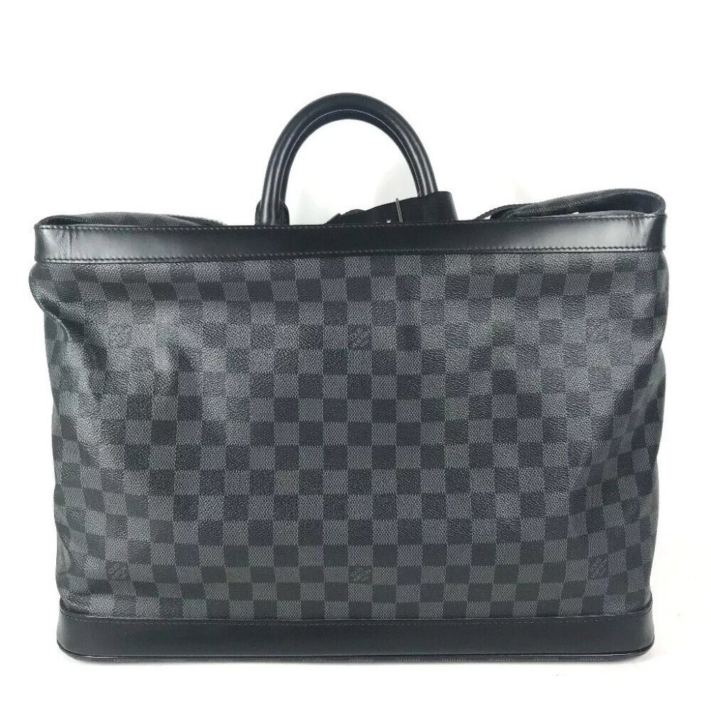 LOUIS VUITTON N41161 Damier Graphite Grimo Travel Bag Hand Bag Duffle Bag Black